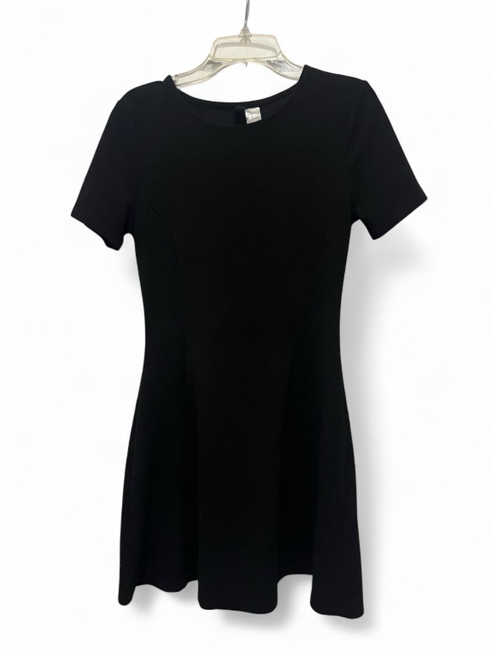 H&M Black Short-Sleeve A-Line Dress
